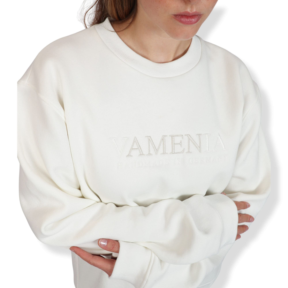 Sweatshirt  'AMEN' aus Baumwolle in Wollweiß