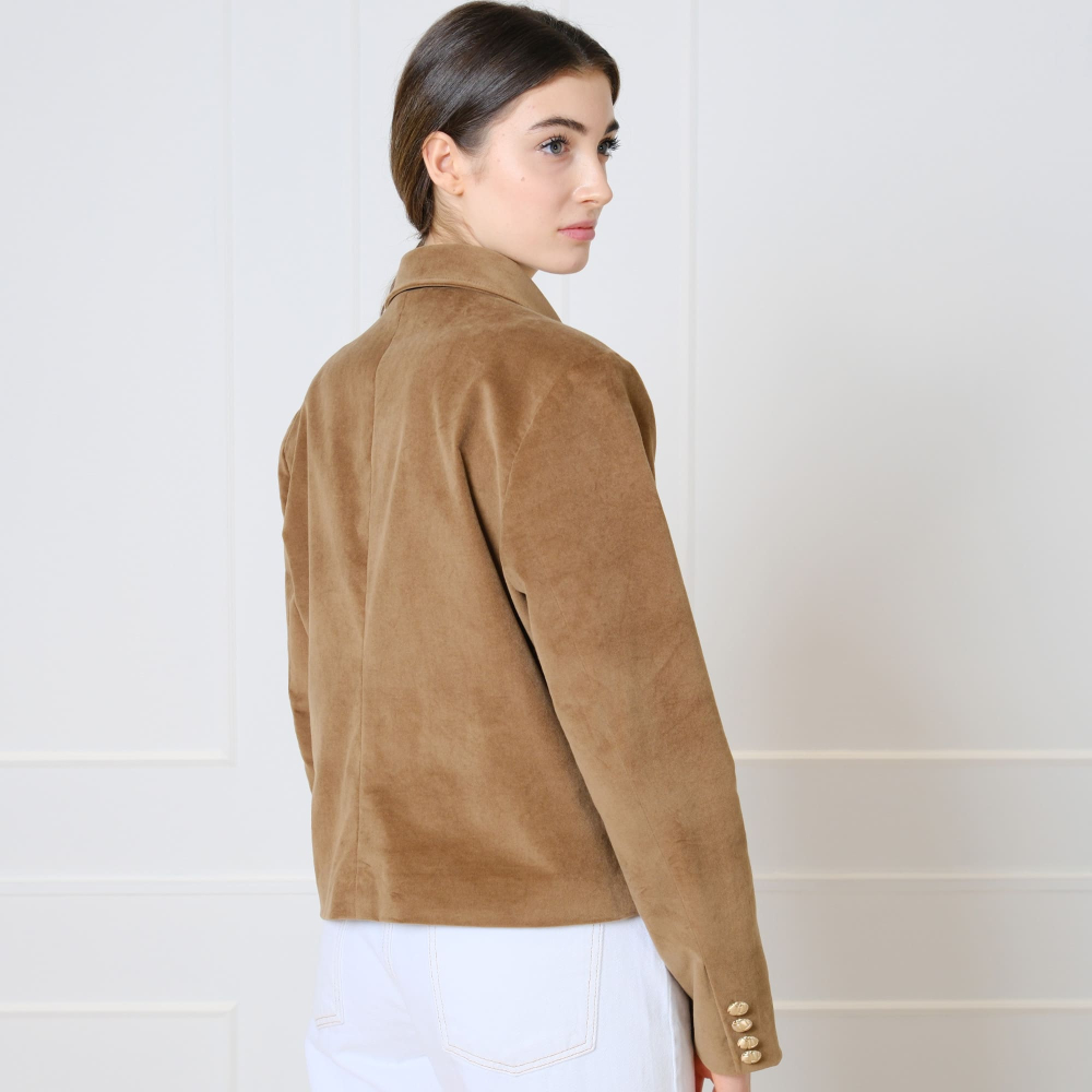Preview: Velvet Jacket in Golden Brown