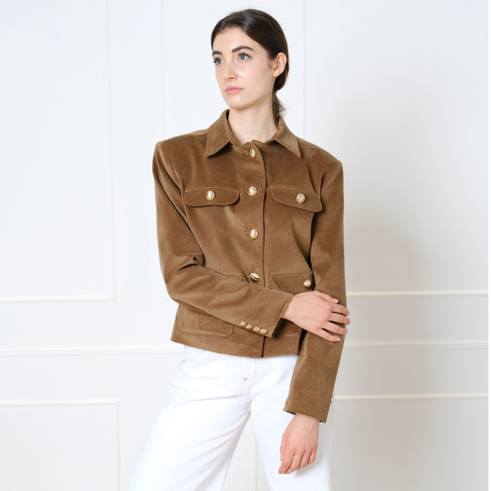 Preview: Velvet Jacket in Golden Brown