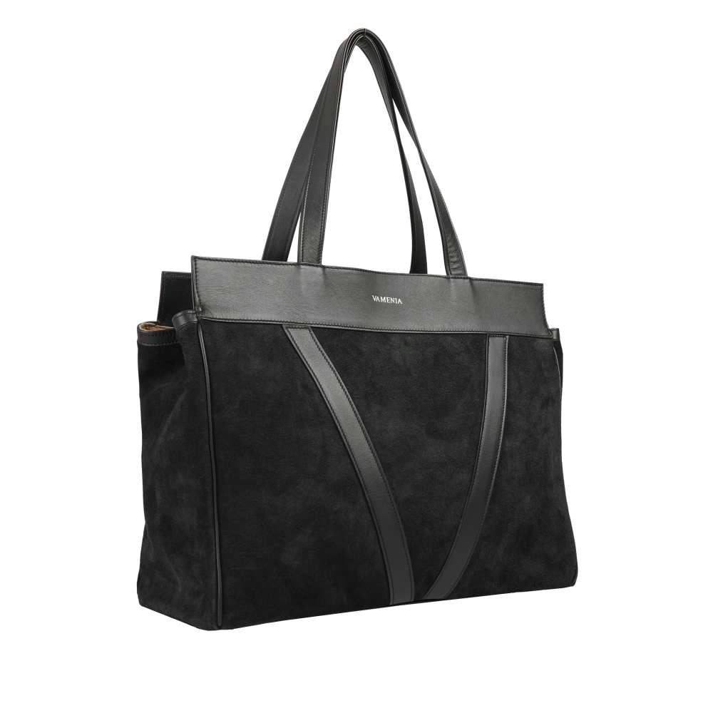 Preview: Shopper Bag with Zipper in Calf Leather -CERES-