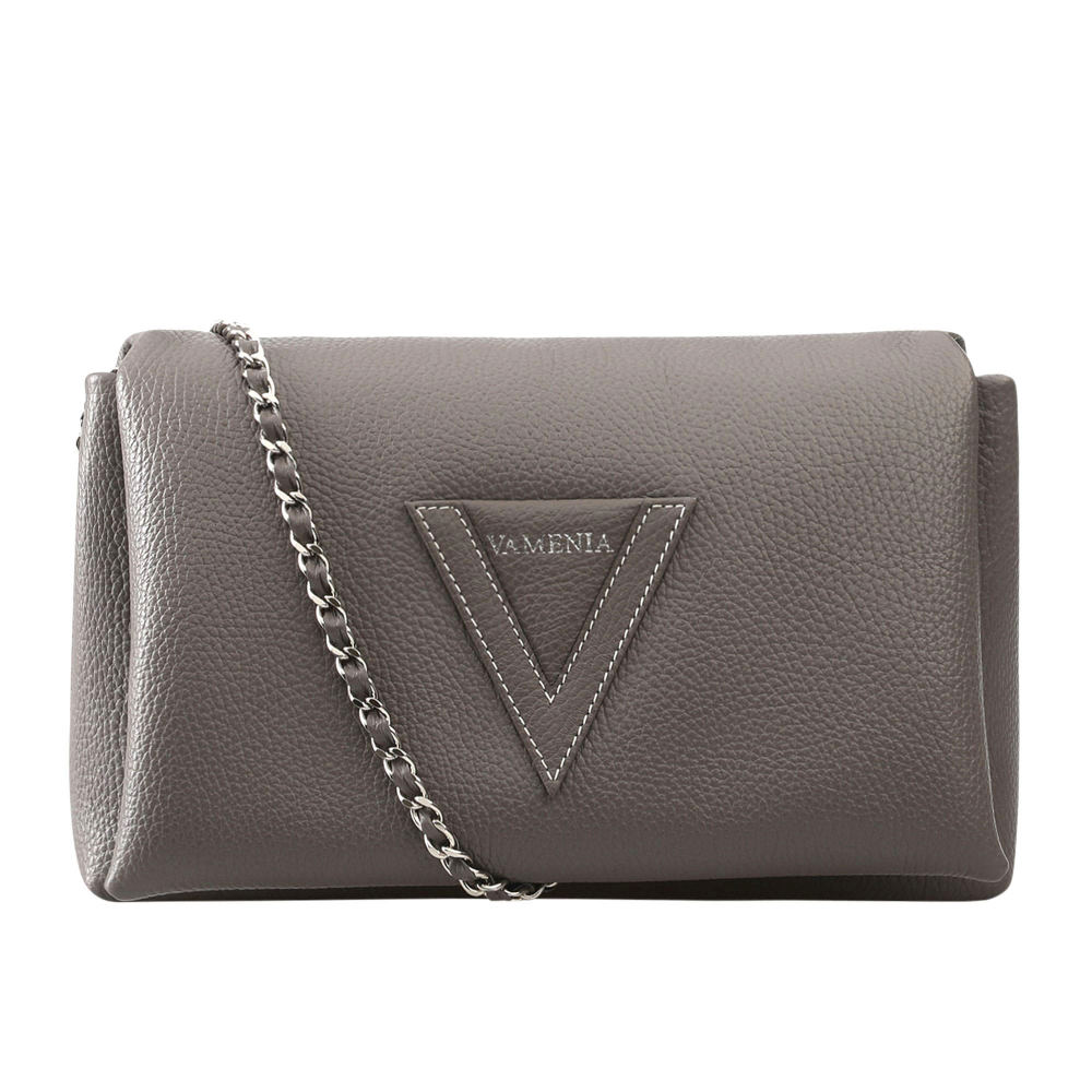 Schultertasche aus Kalbsleder in taupe EPONA Midi