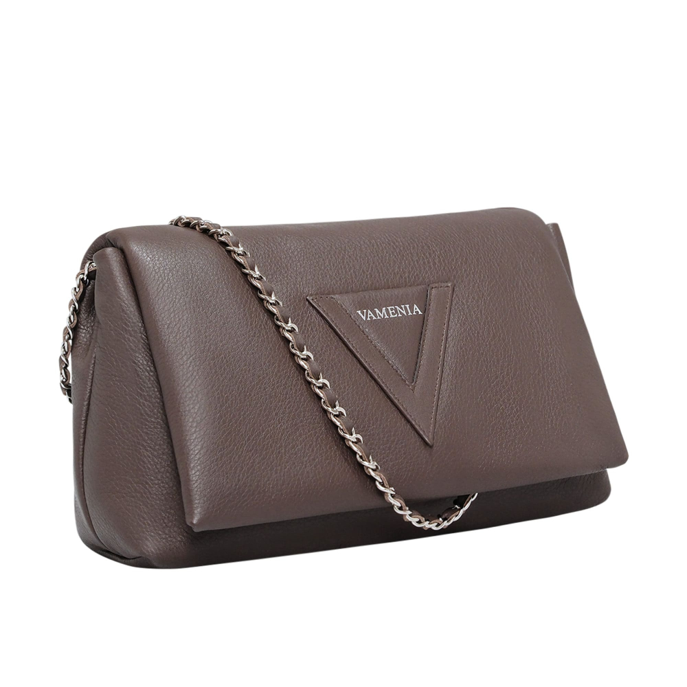 Preview: Shoulder made of calfskin darkbrown