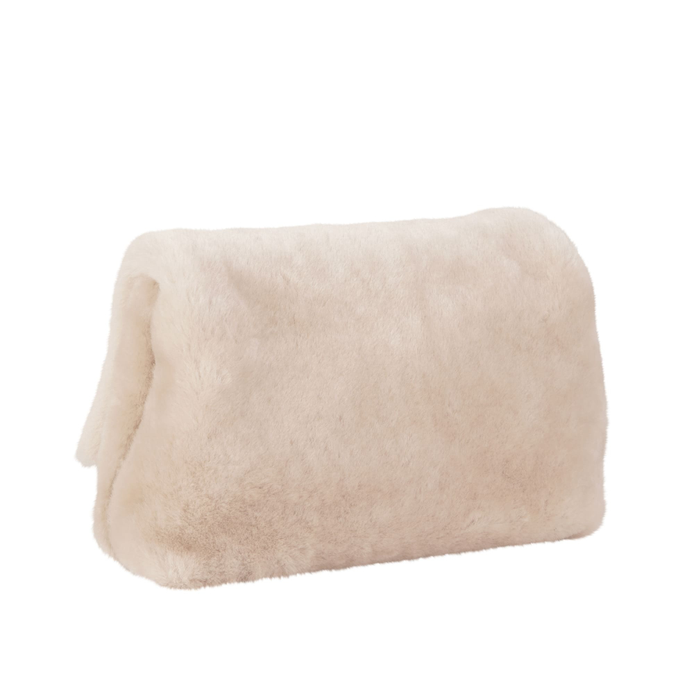 Preview: Beige crossbody bag made of lambskin -EPONA- MINI