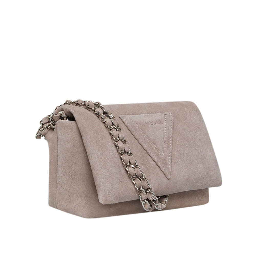 Crossbody Bag aus Wildleder Greige