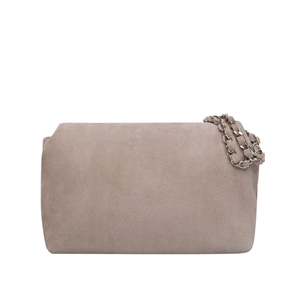 Preview: Crossbody Bag aus Wildleder Greige