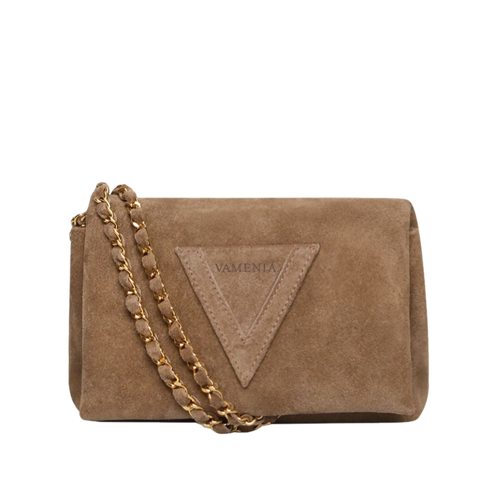Crossbody Bag aus Wildleder Braun