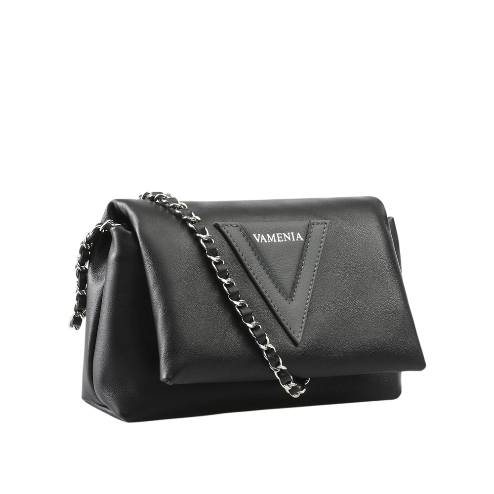 Crossbody Bag aus Kalbsleder in schwarz