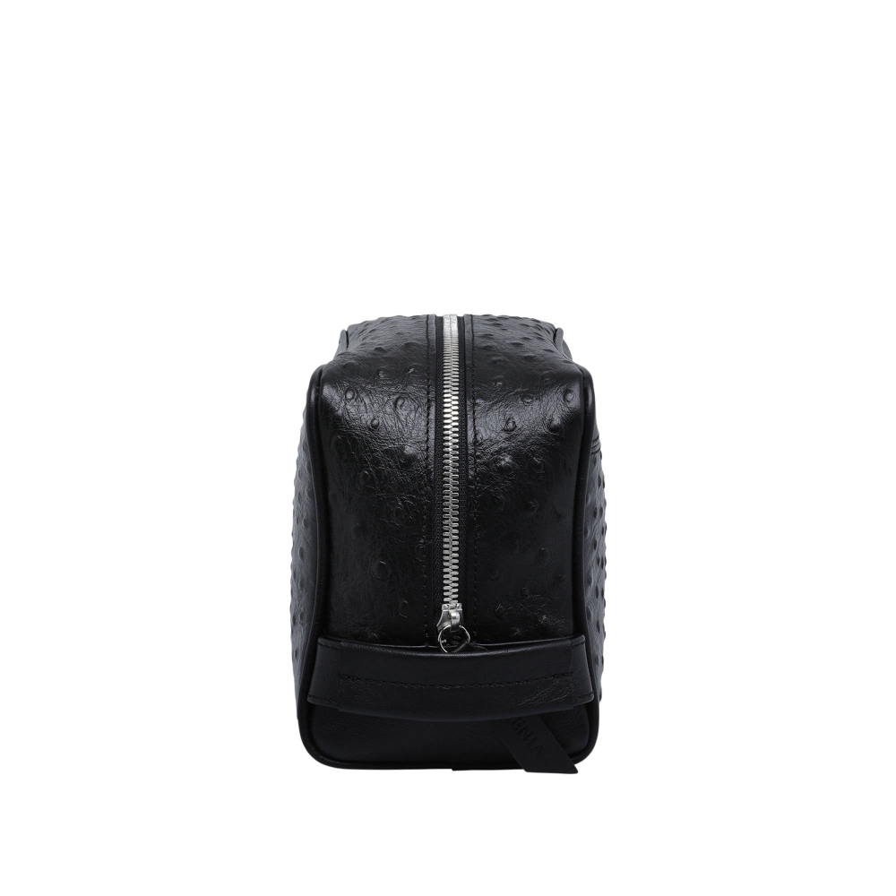 Preview: Toiletry bag made of ostrich-embossed calf leather