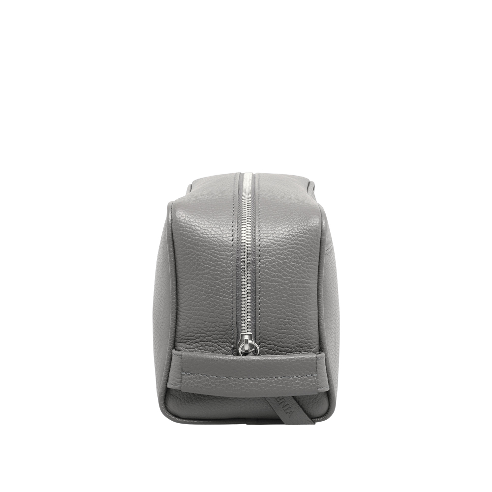 Preview: Toiletry bag made of calfskin taupe