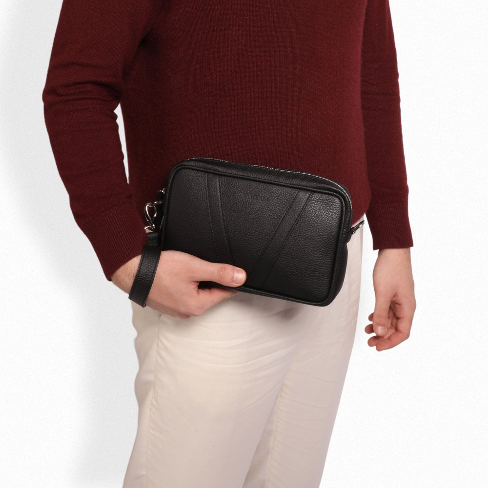 Small Shoulder Bag made of calfskin black
