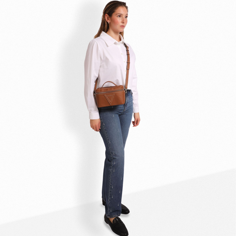 Shoulder Bag in brown Calf Leather -OPIS-