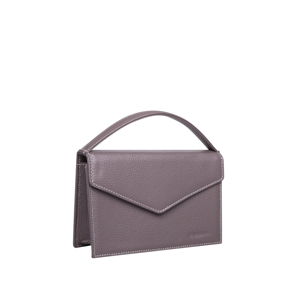 Preview: Small Handle Bag made of grained calfskin taupe
