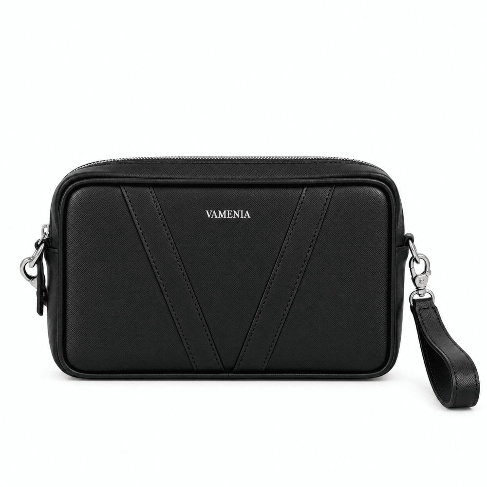 Small Shoulder Bag made of saffianoskin black