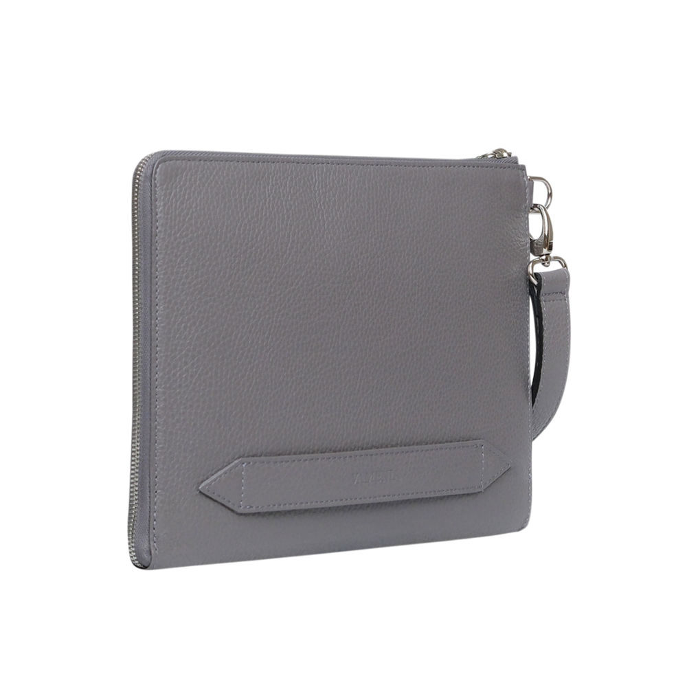 Herrenpochette NOX aus Kalbsleder in Taupe