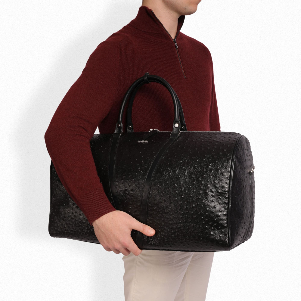 Reisetasche aus Leder mit exklusiver Prägung
