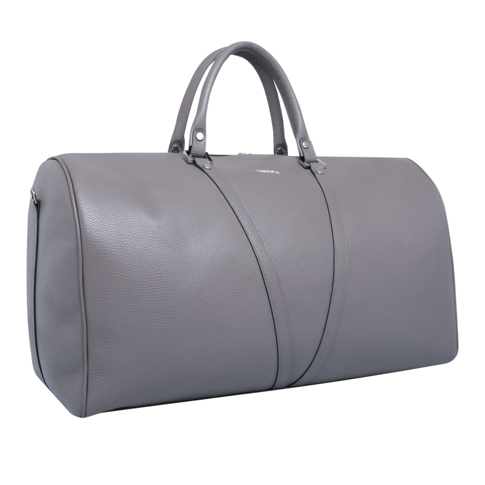 Preview: Reisetasche aus gernarbtem Kalbsleder Taupe
