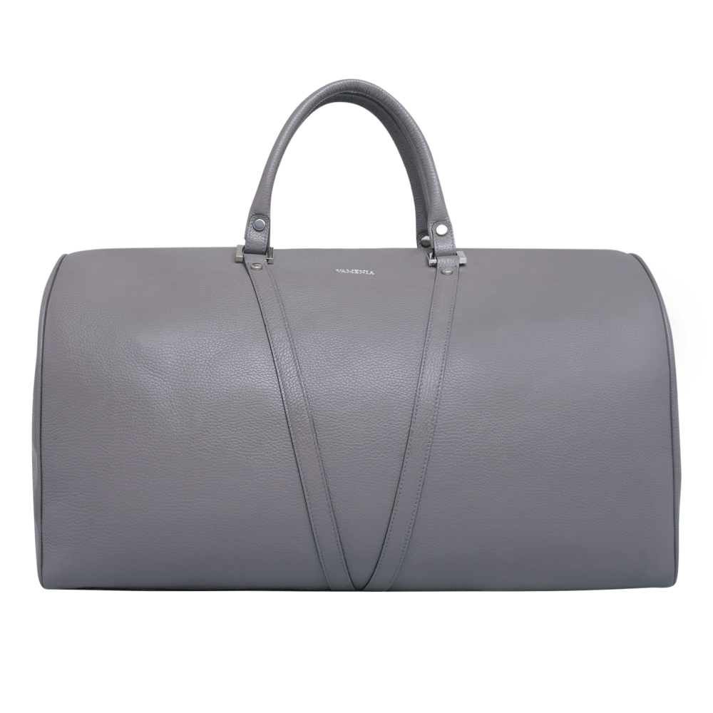 Reisetasche aus gernarbtem Kalbsleder Taupe