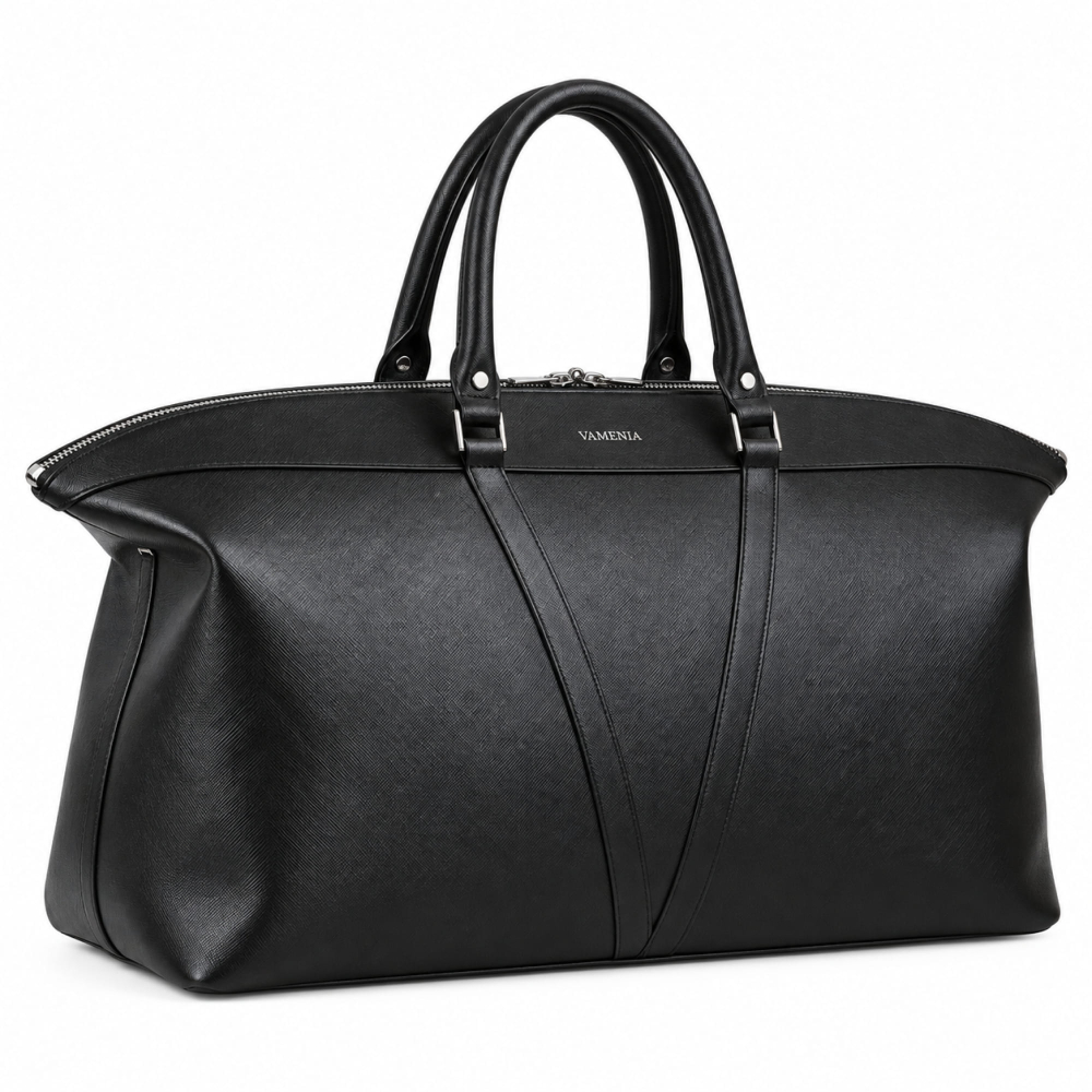 Preview: Travel Bag in Saffiano Leather Black
