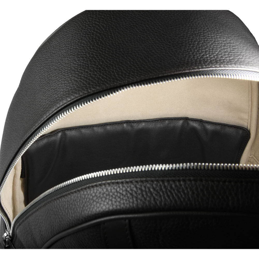 Lederrucksack aus schwarzem Kalbsleder -JUVENTAS-