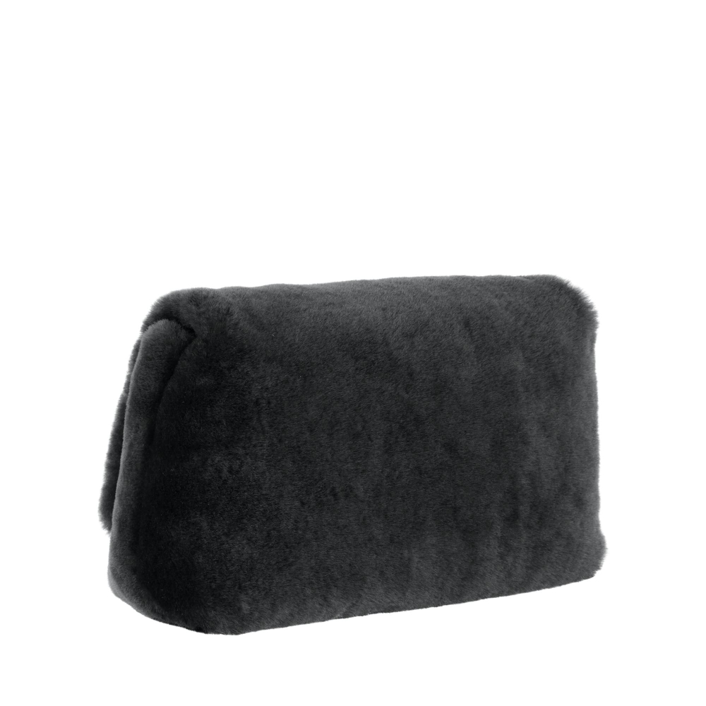 Crossbody Bag aus Lammfell in anthrazit -EPONA- MINI