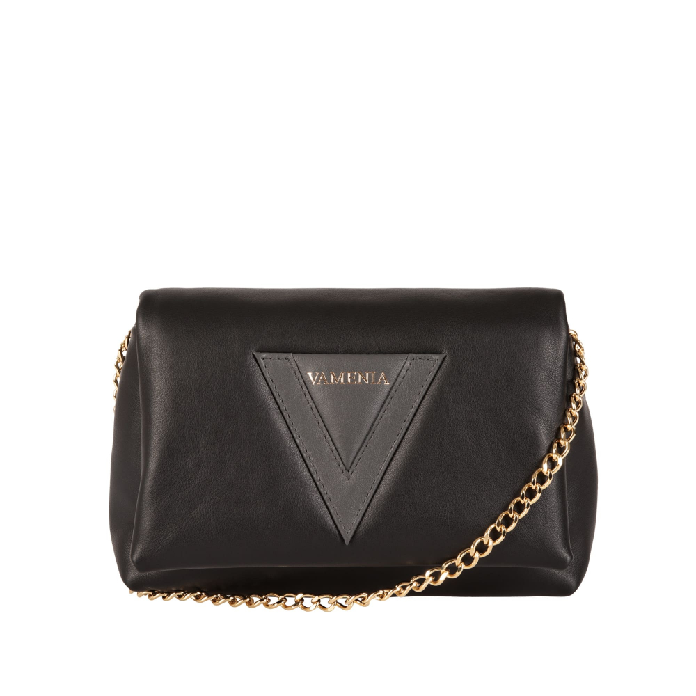 Crossbody Bag aus Kalbsleder in schwarz -EPONA- MINI