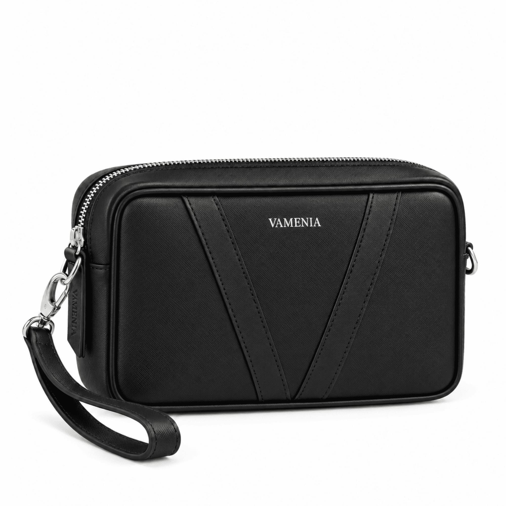 Small Shoulder Bag made of saffianoskin black