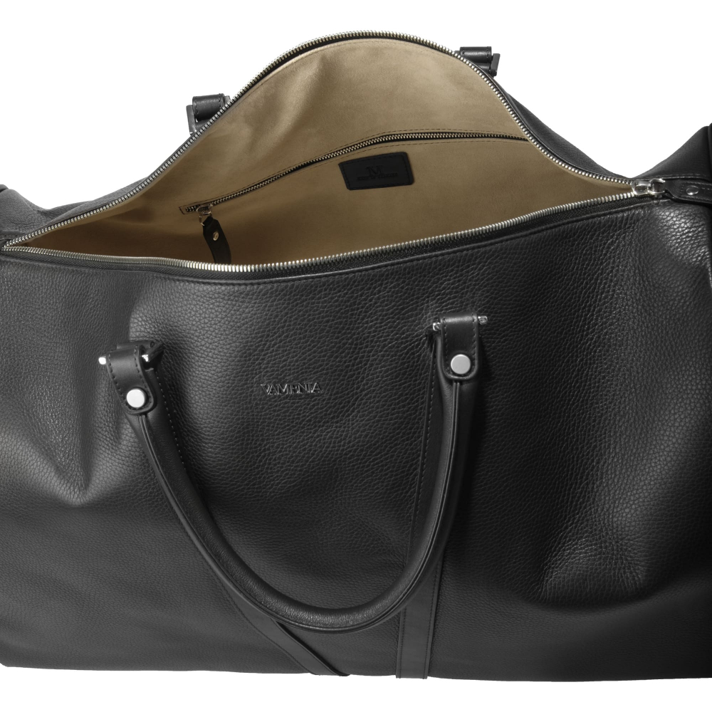 Reisetasche aus schwarzem Kalbsleder -VENUS-