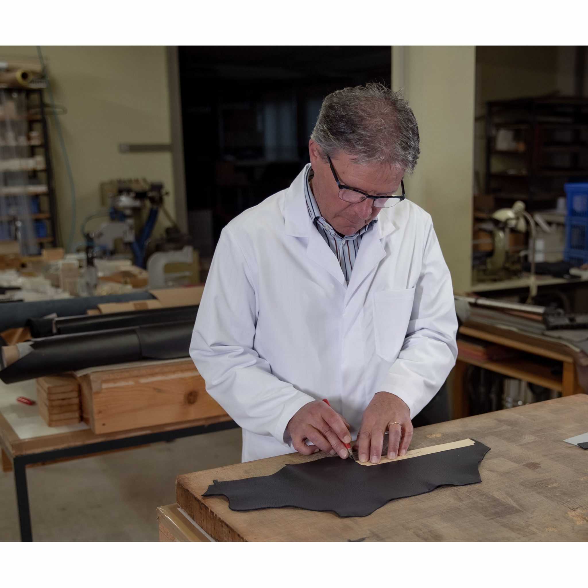 Leatherworking in the workshop
